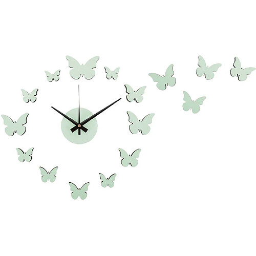 Karlsson Horloge murale pastel DIY Butterfly vert clair.