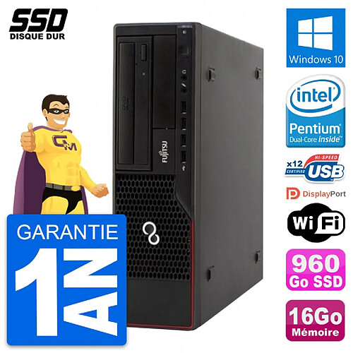 PC Fujitsu Esprimo E910 DT Intel G630 RAM 16Go SSD 960Go Windows 10 Wifi · Occasion