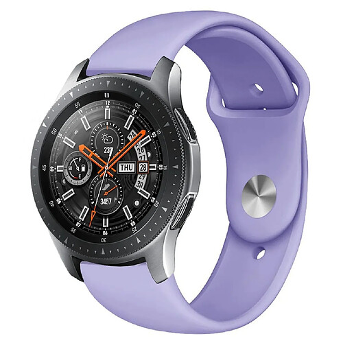 Wewoo Montre connectée Bracelet en silicone monochrome pour appliquer Samsung Galaxy Watch Active 20 mm Violet pastel