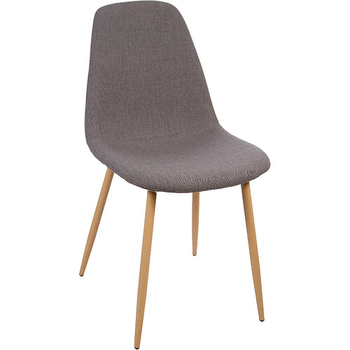 Atmosphera, Createur D'Interieur Lot de 2 chaises Roka Pastel Scandi - Gris foncé - Atmosphera