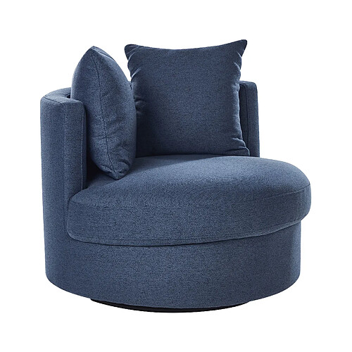 Beliani Fauteuil Bleu foncé DALBY