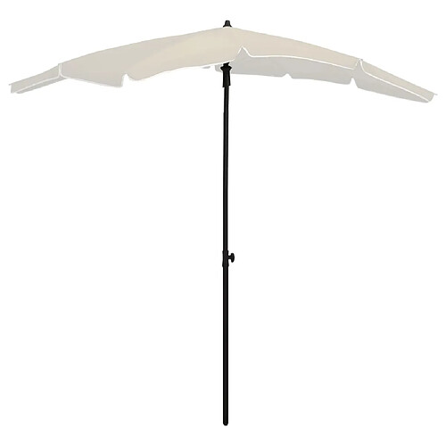 vidaXL Parasol de jardin avec mât 200x130 cm sable