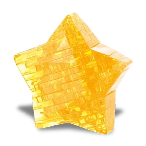 Totalcadeau Puzzle 3D effet crystal étoile jaune