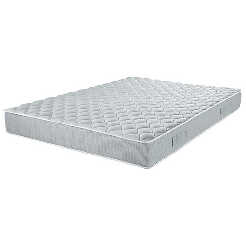 Mes Matelas mousse/latex 160x200 cm ferme tissu 3D blanc et gris - FLITEA