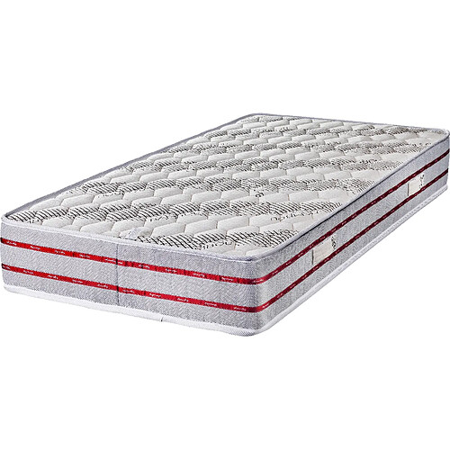 Provence Literie Lot de 2 Matelas 100x200 x 21,5 cm + 2 Oreillers Visco - Ferme - Tissu Bambou - Mousse 35 Kg/m3 Haute Résilience - 5 Zones de Confort