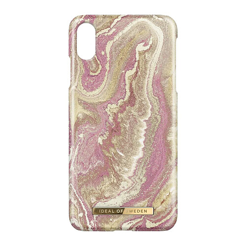 Coque iPhone X et XS Golden Blush Marble Résistante Ideal of Sweden