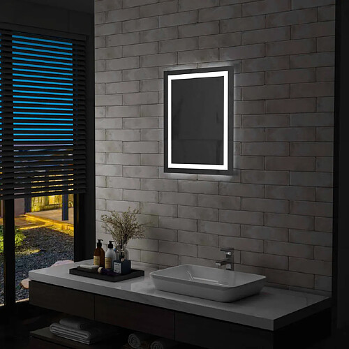 vidaXL Miroir à LED pour salle de bains et capteur tactile 50x60 cm