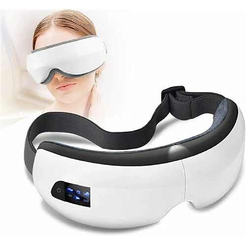 Masque électrique pour les yeux avec chauffage, pression de l'air, musique Bluetooth pour réduire les cernes et améliorer le sommeil, soulagement du stress oculaire