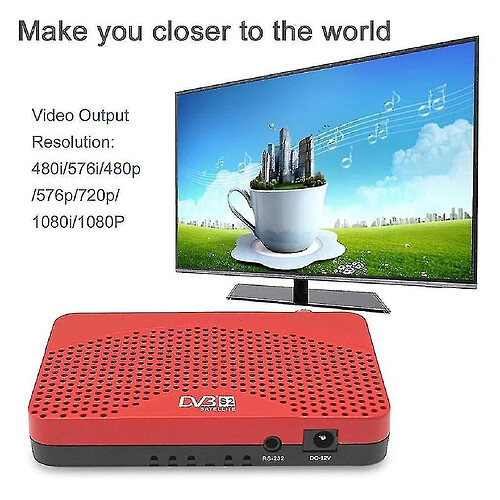 Universal DVB-S2 + IPTV + IKS TV Box Top Advanced Full HD Combo Receiver Home Entertainment