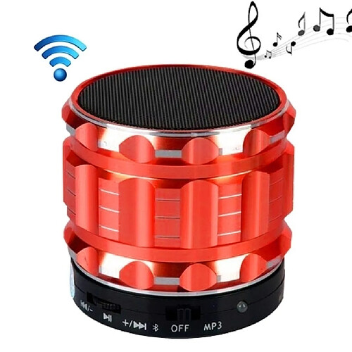 Wewoo Enceinte Bluetooth d'intérieur rouge Métal mobile stéréo haut-parleur portable avec fonction d'appel mains-libres