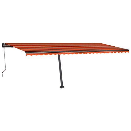 Maison Chic Auvent automatique | Store banne extérieur | Marquise sur pied 600x300 cm Orange/marron -MN83998