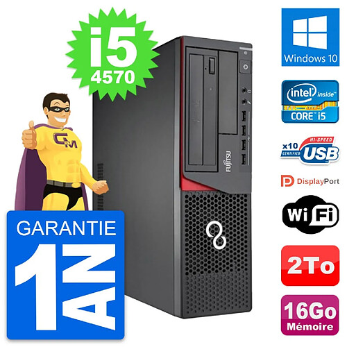 PC Fujitsu Esprimo E720 DT Intel i5-4570 RAM 16Go Disque Dur 2To Windows 10 Wifi · Occasion