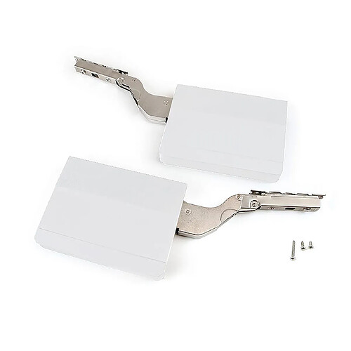 Emuca - Lot de 2 compas pour portes relevables, Force 3200-9000, Acier et Plastique, Blanc