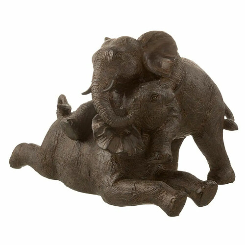 Paris Prix Statuette Déco Couple d'Éléphant 35cm Marron