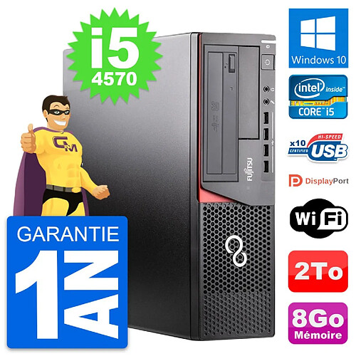 PC Fujitsu Esprimo E920 DT Intel Core i5-4570 RAM 8Go Disque 2To Windows 10 Wifi · Occasion