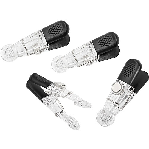 WEDO Aimants clip GLOSSY, kit de 4, noir / transparent ()