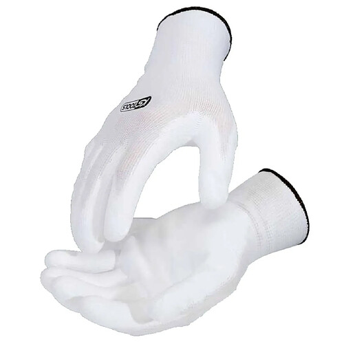 KS Tools Gants de travail 12 paires Taille L Blanc 310.0450