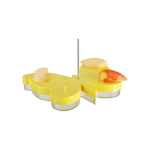 Ac-Deco Mangeoire à papillons - L 16,7 cm x l 22,7 cm x H 22,7 cm - Jaune