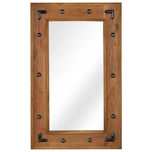 vidaXL Miroir Bois d'acacia massif 50 x 80 cm