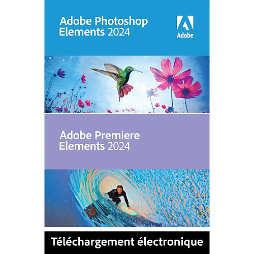 Adobe Systems Adobe Photoshop Elements & Premiere Elements 2024 - Licence perpétuelle - 2 MAC - A télécharger