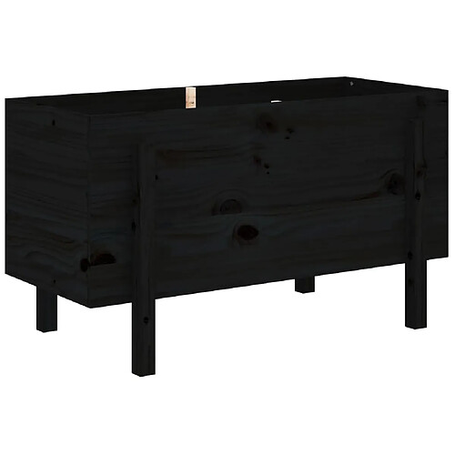 Maison Chic Jardinière,Lit surélevé de jardin - Bac à fleurs - pot de fleur noir 101x50x57 cm bois de pin massif -GKD99609