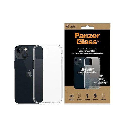 panzerglass coque transparent iphone 13 mini 5,4" antibacterial military grade transparent 0312