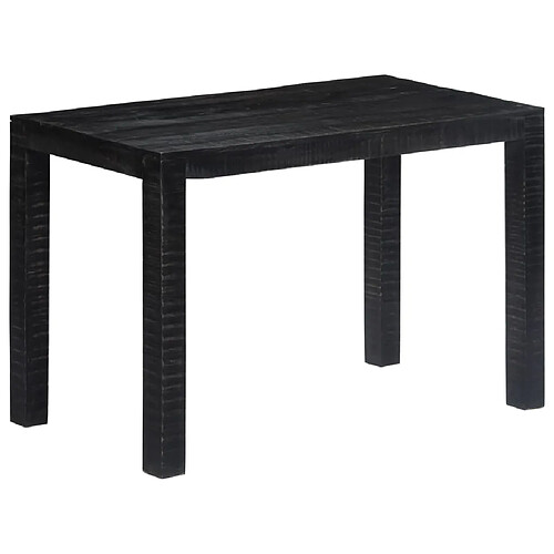 vidaXL Table à dîner Noir 118x60x76 cm Bois de manguier massif