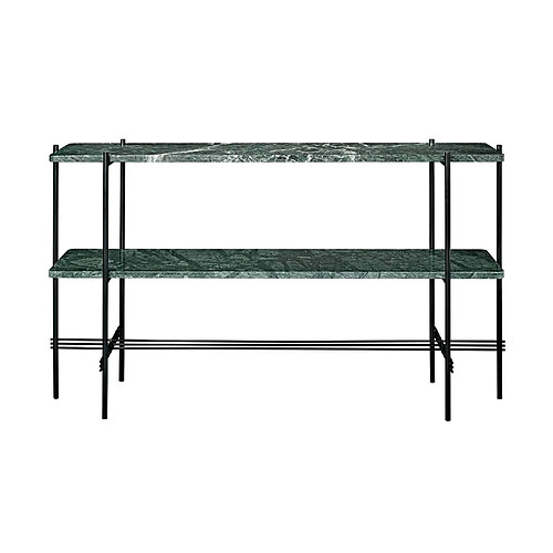 Gubi Console TS - rectangulaire - Haut - mat noir - Verde Guatemala