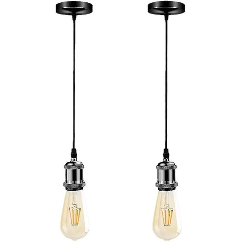 Universal Lampe pendentif de plafond avec plafond moderne industriel rose E27 lampe porte-lampes rétro