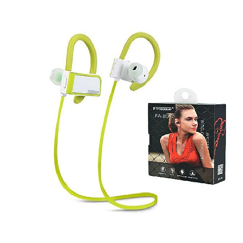 BLUETOOTH FINEBLUE SPORT FA-80 IN-EAR HEADPHONES CHANNEL LIME