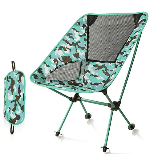 Wewoo Chaises de plage Camouflage extérieur Portable Pliant Camping Chaise Lumière Pêche Aviation En Alliage D'aluminium Dossier Inclinable