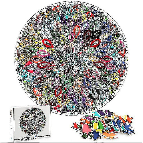 Universal Mandala coloré Mandala puzzle de forme unique