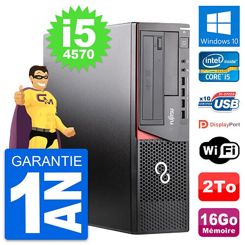 PC Fujitsu Esprimo E920 DT Intel i5-4570 RAM 16Go Disque 2To Windows 10 Wifi · Occasion