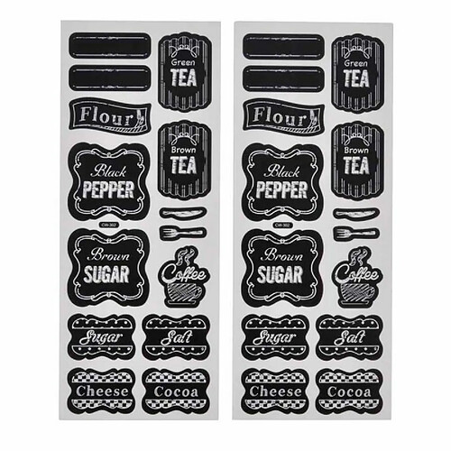 Paris Prix Stickers Ardoise Cuisine 10x25cm Noir