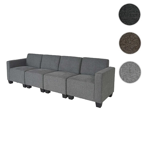 Mendler Modular Canapé 4 places Lyon, tissu/textile ~ gris