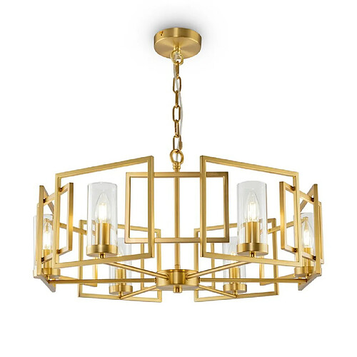 MAYTONI Plafonnier cylindrique doré, 6 lumières, E14