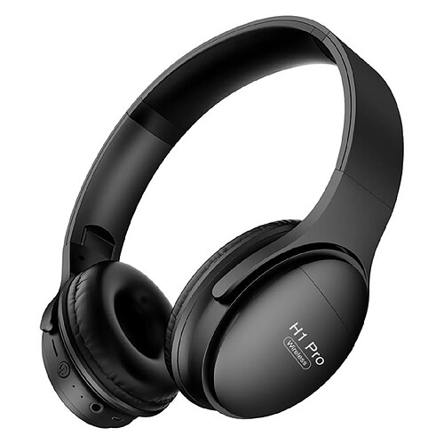 Universal Casque Bluetooth sans fil noir HIFI casque stéréo de jeu V5.0 casque pliable avec mètre support ordinateur carte TF | Casque Bluetooth