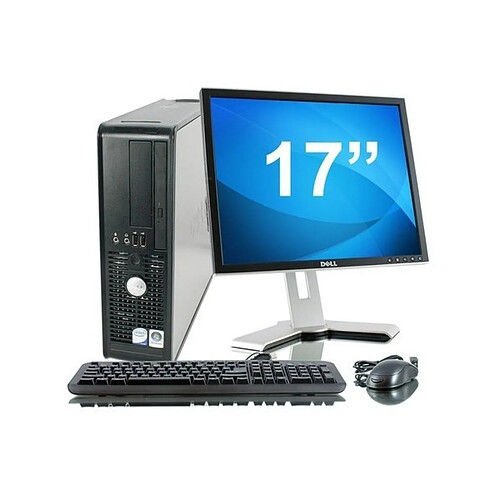 Lot PC DELL Optiplex 780 SFF Core 2 Duo E7500 2.93Ghz 8Go 2To W7 pro + Ecran 17"""" · Occasion