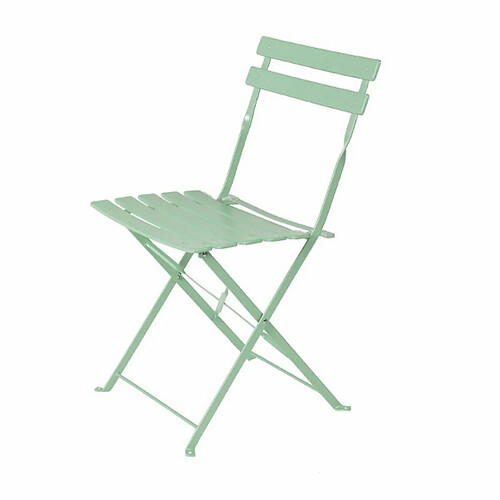 BigBuy Garden Chaise de jardin Sira Vert clair Acier 41 x 46 x 80 cm (2 Unités)