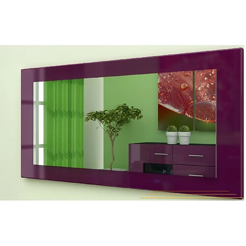 Mpc Miroir laqué haute brillance violet 89 cm