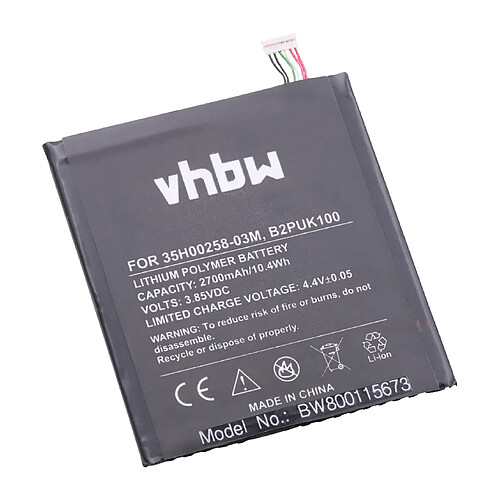 vhbw Li-Polymère batterie 2600mAh (3.85V) pour téléphone portable mobil smartphone HTC Desire 2PUK00, 825, 825 Dual Sim, 825 TD-LTE, D825H, D825u