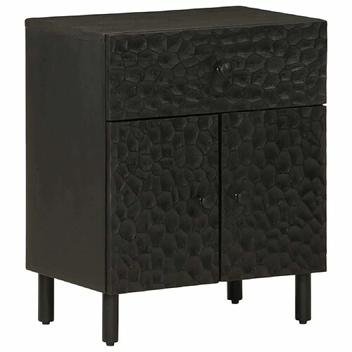 Maison Chic Table de chevet - Table de Nuit noir 50x33x60 cm bois de manguier massif