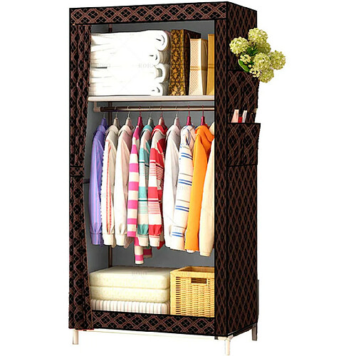 Dressing en tissu avec poches latérales Nyana Home 160x70x45 cm Noir