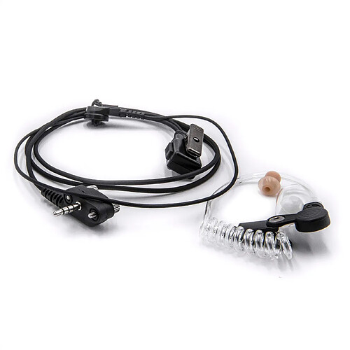 vhbw Casque d'écoute pour Yaesu / Vertex VX-354, VX-400, VX-410, VX-414, VX-420, VX-424, VX-427, VX-450 radio walkie Talkie PTT