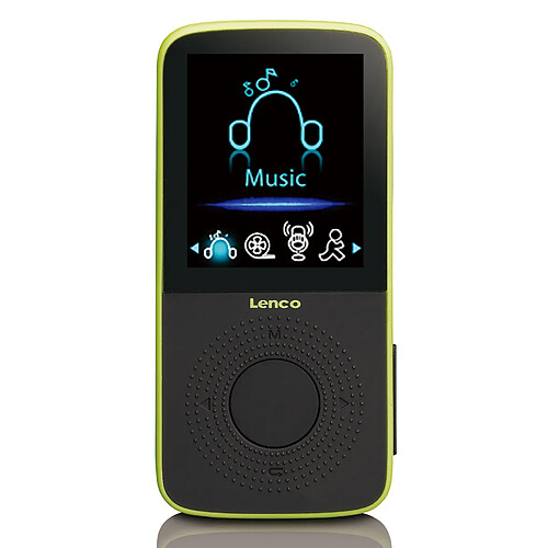 Lenco Lecteur MP3 de sport avec podomètre, oreillettes de sport et brassard de sport PODO-153LM Noir-Verde