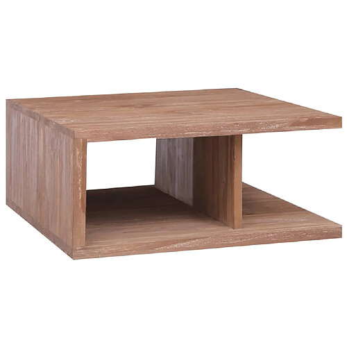 vidaXL Table basse 70x70x30 cm Bois de teck massif