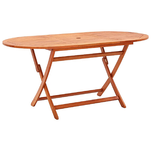 vidaXL Table de jardin pliable 160x85x74 cm Bois d'eucalyptus solide