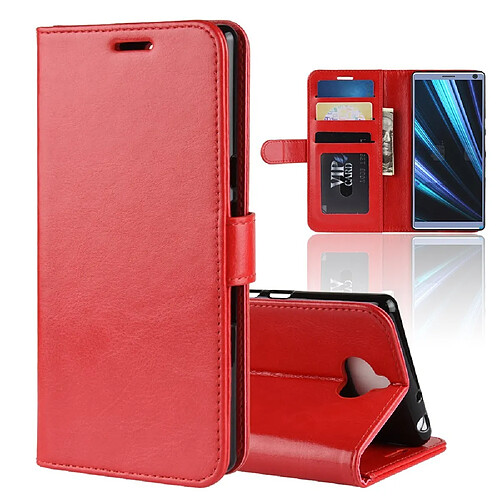 Etui en PU rouge pour votre Sony Xperia XA3