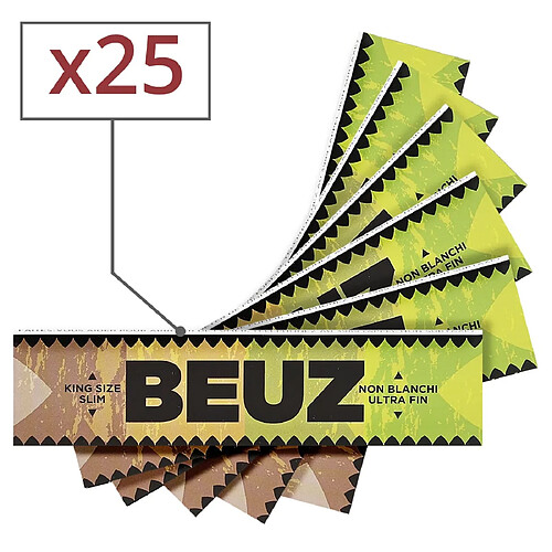 Feuilles slim Beuz brown par 25