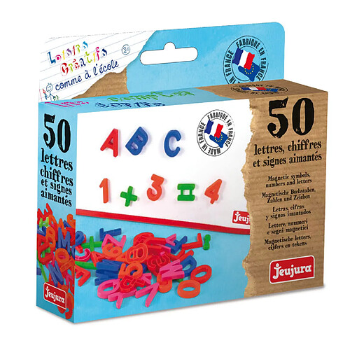 Jeujura Coffret 50 lettres majuscules chiffres et signe